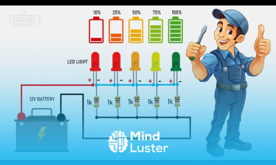 12V Battery Level Indicator Circuit Diagram