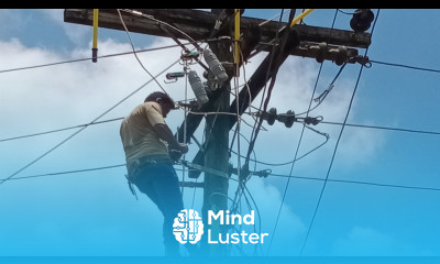 Engineer work in electrical pole