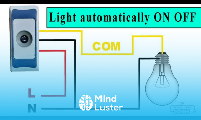 Light automatic on off day night sensor wiring practical video