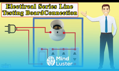 Electric Series line testing board connection animation video