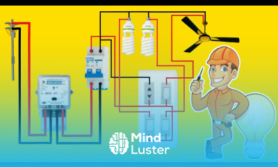 house wiring single phase energy meter with light fan connection