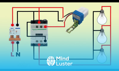 photocell sensor connection with magnetic contactor
