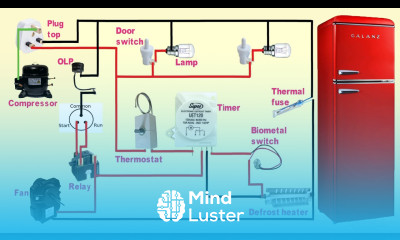 Double door frost fridge wiring diagram
