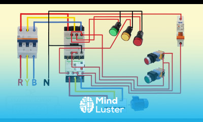 dol starter connection with indicator