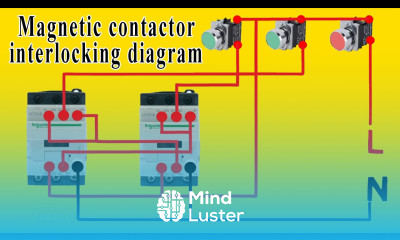 magnetic contactor interlocking diagram