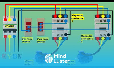 Learn 3 phase two motor 2 way switch control - Mind Luster