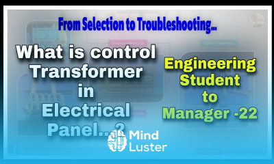 What is control transformer in Electrical Panel and how to use Control Voltage