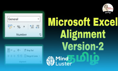 Excel Alignment Merge cell Wrap Text Excel Basics in Tamil Version 2