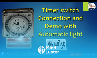 Automatic light on off Analog timer switch GIC connection and setting in Tamil
