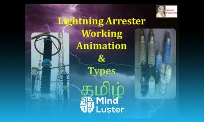 Lightning arrester working animation in Tamil