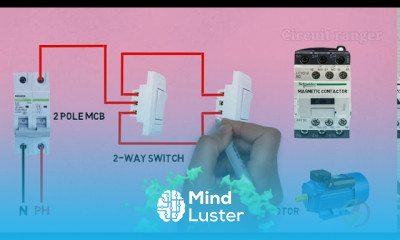 Control single phase motor from two places using two way switch Circuit ranger
