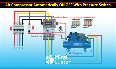 Learn Air Compressor Automatically ON OFF Connection With Pressure ...