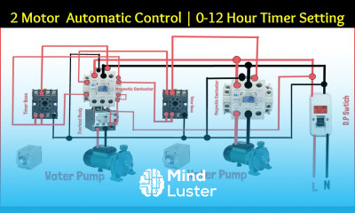 Two motor automatic control 0 12 Hour Timer Setting