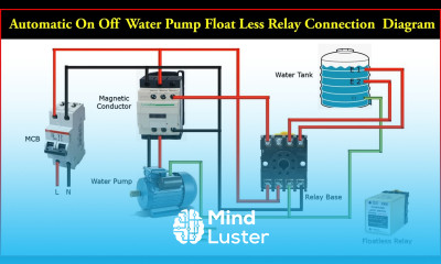 Automatic On Off Water Pump Float Less Relay Connection Diagram Floatless Level Switch