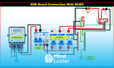 RCBO Connection in SDB Board RCBO Connection Electrical House Wiring