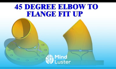 45 DEGREE ELBOW TO WELD NECK FLANGE FIT UP EASY METHOD Pipe fit up tutorials
