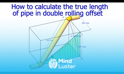 HOW TO CALCULATE THE TRUE LENGTH SPOOL LENGTH OF A DOUBLE ROLLED OFFSET TUTORIAL