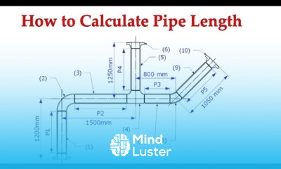 How to calculate the cut length of pipes in a drawing