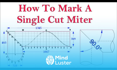 Pipe Single cut miter bend layout piping tutorial