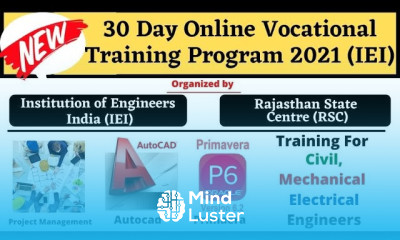 30 days Online Vocational Training Program Institution of Engineers India Rajasthan State Centre