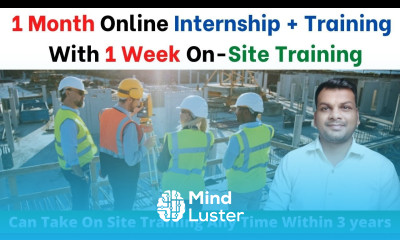 1 Month Online Internship Training With 1 Week On Site Training Civil Engineering Training