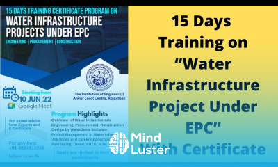 15 Days Training on “Water Infrastructure Project Under EPC” With Certificate IEI Alwar Rajasthan