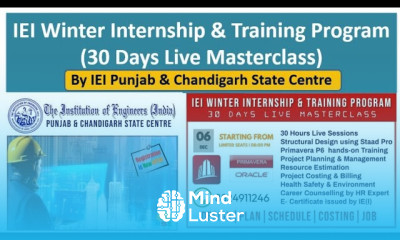 Learn 30 Days IEI Winter Internship Training Program 2022 Construction ...