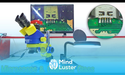 Magnifying Glass Lamp Stereo Microscope use in Mobile Phone Repairing Tutorial 9