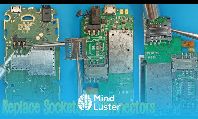 How to replace Mobile Phone Battery Connector SD Card SIM Card Holder Slot Socket Jacket Tutorial 16