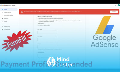How to fill the form for suspended Google AdSense payment profile and approve it in Urdu Hindi