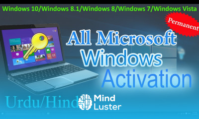 How to active activate Windows 10 8 1 8 7 vista 32 64 bit pro home free permanently in Urdu Hindi