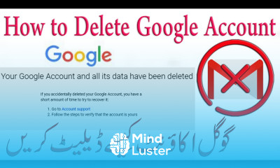 How to delete erase finish Google account Gmail id email address youtube channel in Urdu Hindi