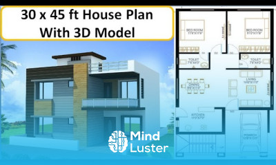 30x45 House Plan 30x45 House Design 30x45 House Plan and Elevation Sketchup tutorial in hindi