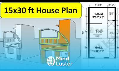 15x30 Ghar Ka Naksha 15x30 House Plan 15 By 30 House Design Makan Ka Naksha