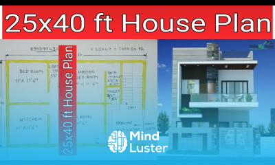 25x40 house plan 25x40 house plan east facing 1000sqf house plan How to Draw Plan