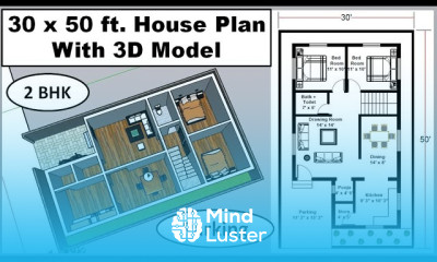 30x50 house plan 3D Model 30x50 ft Ghar ka Naksha 1500 sq ft House Plan 3D House Plans