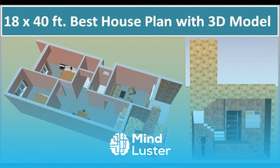 18x40 House Plans with 3D Model 18x40 ft Best House Plan 18x40 Ghar ka Naksha