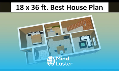 18 x 36 house plans 18x36 घर का नक्शा 650 sq ft House Plan 18x36 house design 3d model