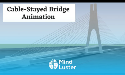 Cable Stayed Bridge Cable Bridge Animation Bridge Construction 3d 3d Animation Bridge