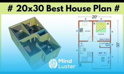 20X30 3BHK 3D HOUSE PLAN 3BHK 20 X30 HOUSE PLAN 20X30 GROUND FLOOR PLAN 20X30 3D FLOOR PLAN