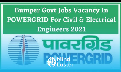 Civil Engineering Government Jobs 97 PGCIL Civil Engg Govt Jobs POWERGRID