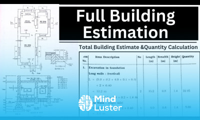 Building Estimation Calculation Building Estimate Estimation Costing Long Wall Short Wall