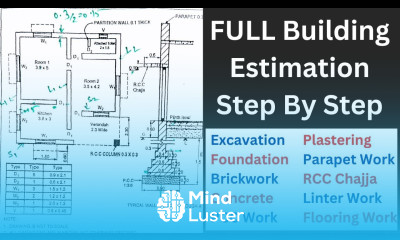 Building Estimation Building Estimate Estimation Costing Long Wall Short Wall Method