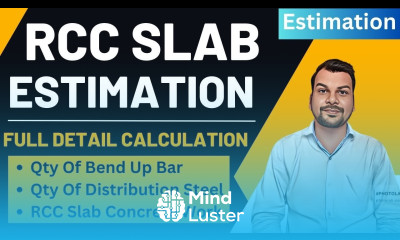 RCC Slab Estimation Details Estimation Of Slab Steel Quantity Calculation For Slab Estimation