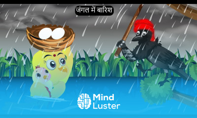 हिंदी कार्टून Barish Wala Cartoon Tuni Chidiya Kahani Chidiya Kauwa Kahani Chidiya ka Ghosla