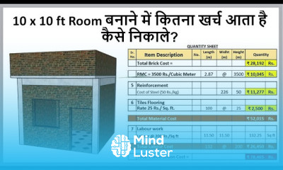 Cost of Construction of One Room 10x10 ft Room Construction Cost ek room banane ka kharcha 2024