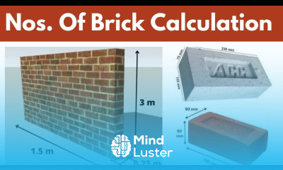 No of Bricks for 1 m3 Cement Mortar Calculation Numbers of Brick Nos of bricks in Wall