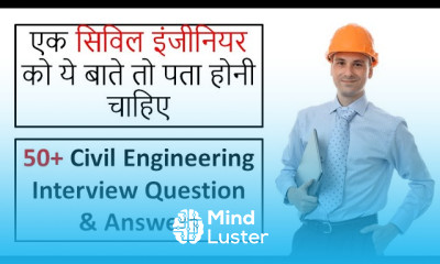 Civil Engineer Interview 2024 Civil Engineering Basic Knowledge Fresher Civil Engg Interview