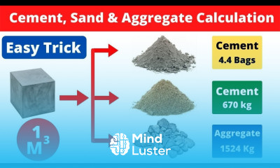 How to Calculate Cement Sand and Aggregate Quantity for M 20 Concrete Material Calculation
