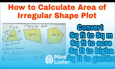 how to calculate area of land ¦¦ Area of Irregular Shape Plot ¦¦ Area conversion